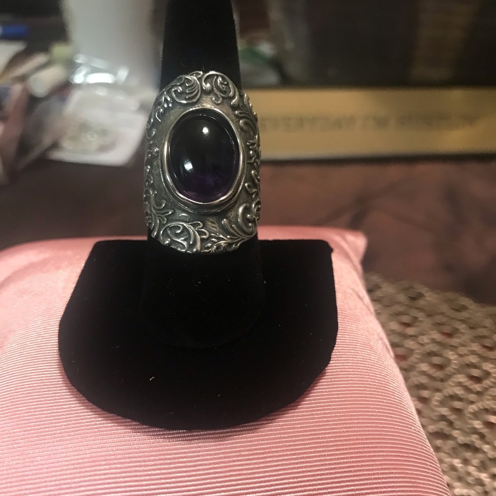 New Sterling silver amethyst ring